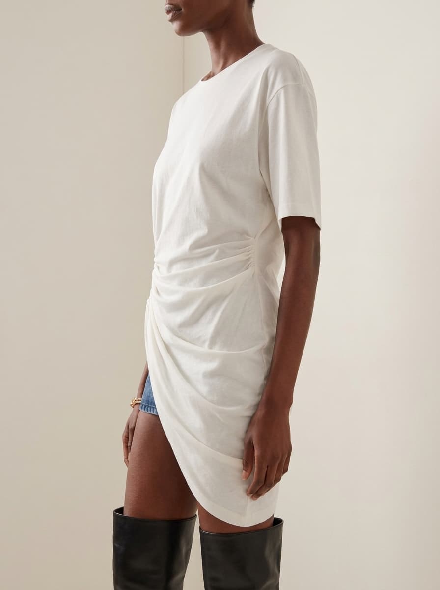 Sinched Gathered Asymmetric Top