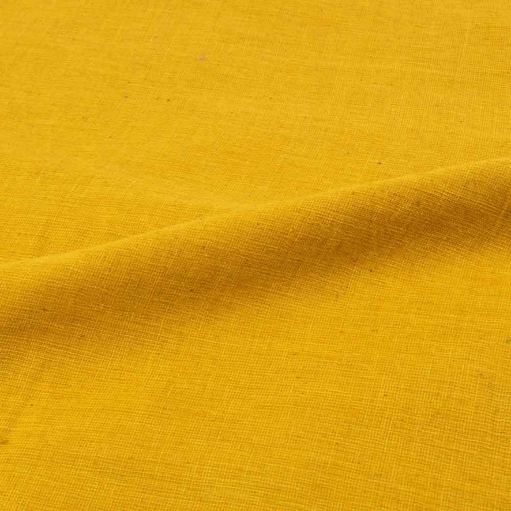 Chambray Mustard Yellow Pure Cotton 110 GSM Handwoven Fabric