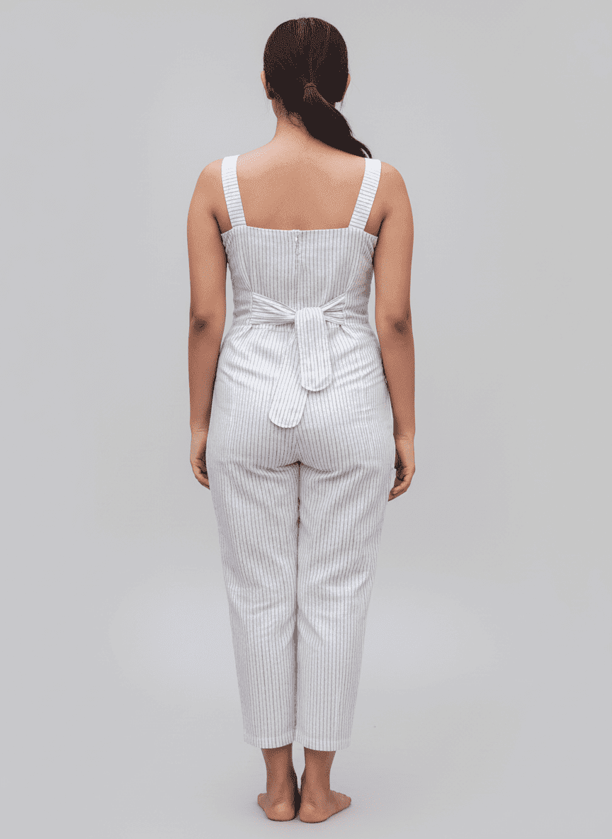 Square Neck Straight Leg Jump Suit