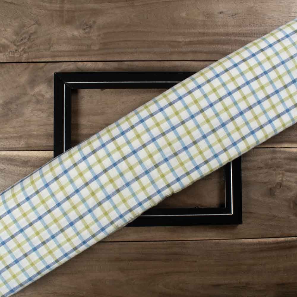 Check Multicolor 100 GSM Khadi Handwoven Fabric 947
